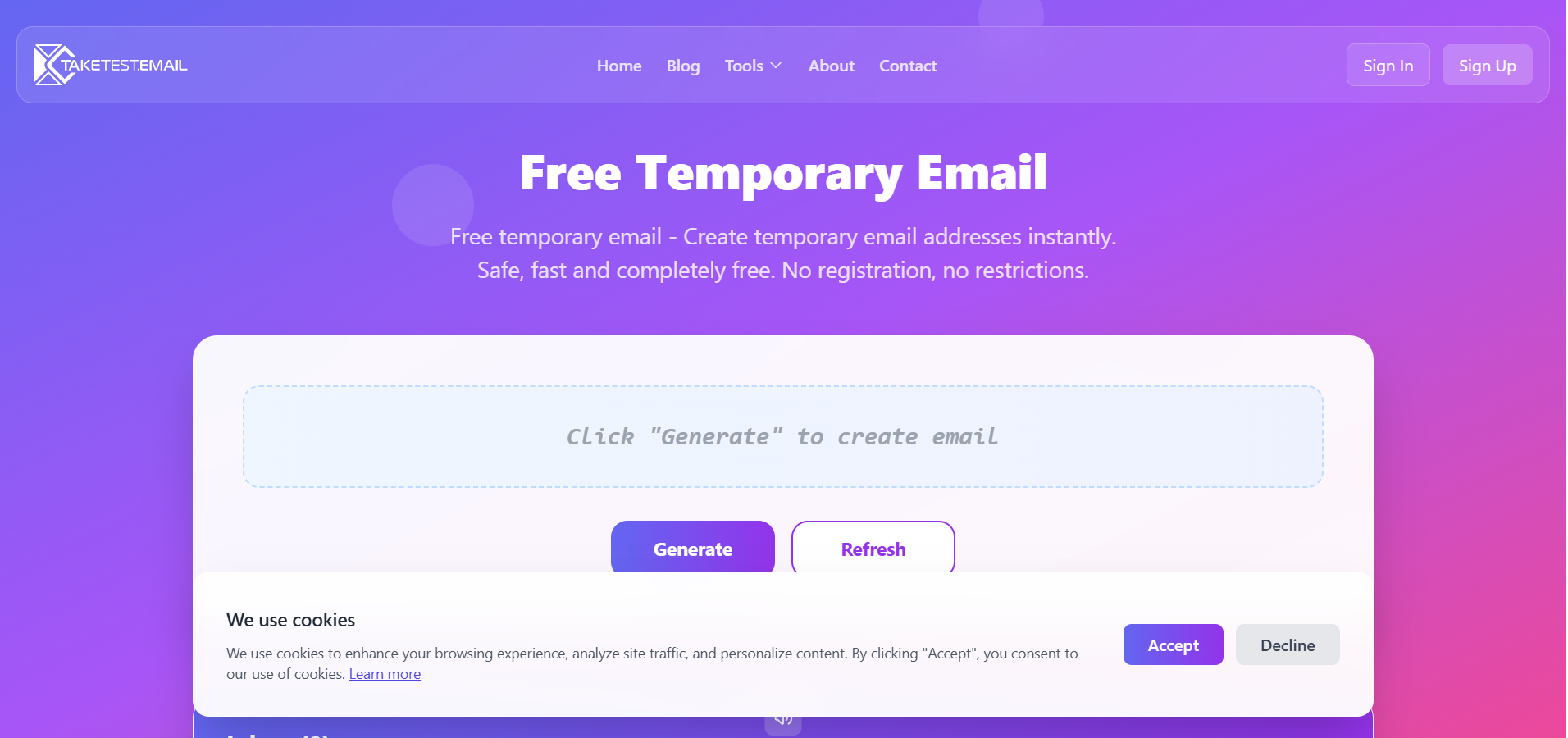 TakeTest Email